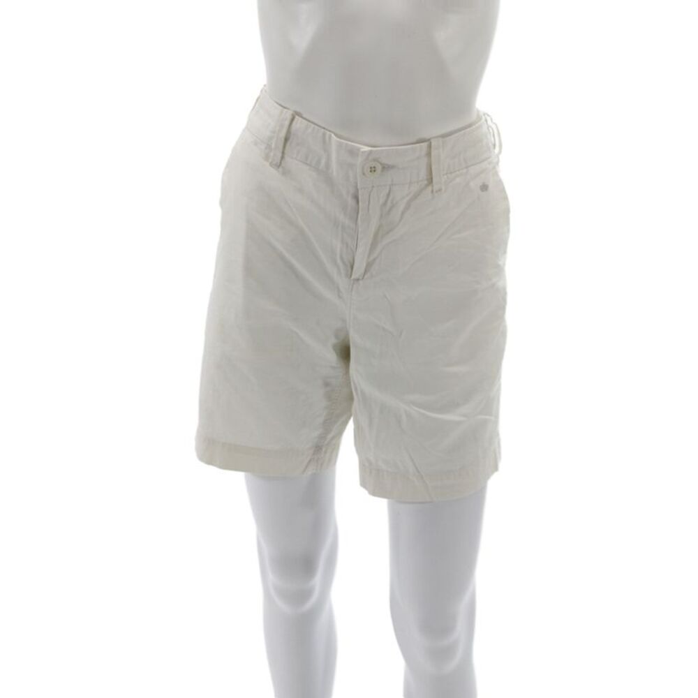 G1 Men Ivory 100% Cotton Chino Shorts Button Closure Size 6
